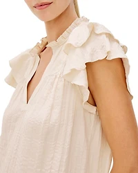 Calista Double Flutter Sleeve Top