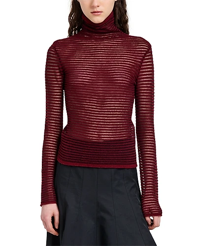 Proenza Schouler White Label Hailey Stripe Roll Neck Sweater