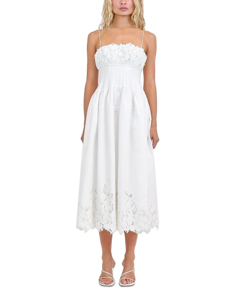 Lilianna Sleeveless Lace Midi Dress