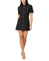 Lydia Short Sleeve Belted Mini Dress