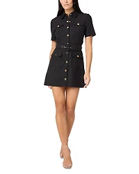 Toccin Lydia Short Sleeve Belted Mini Dress