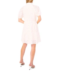 Bow Trim Lace Dress
