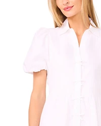 Bubble Sleeve Tiered Dress