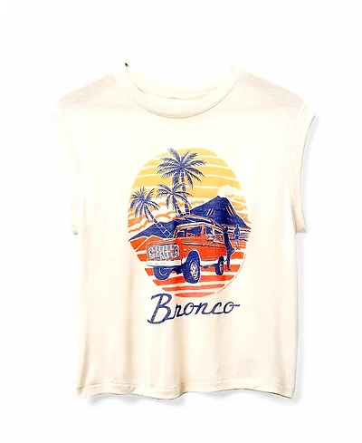 Junk Food Clothing Women's Ford Bronco Sunset Vintage Tissue Tank