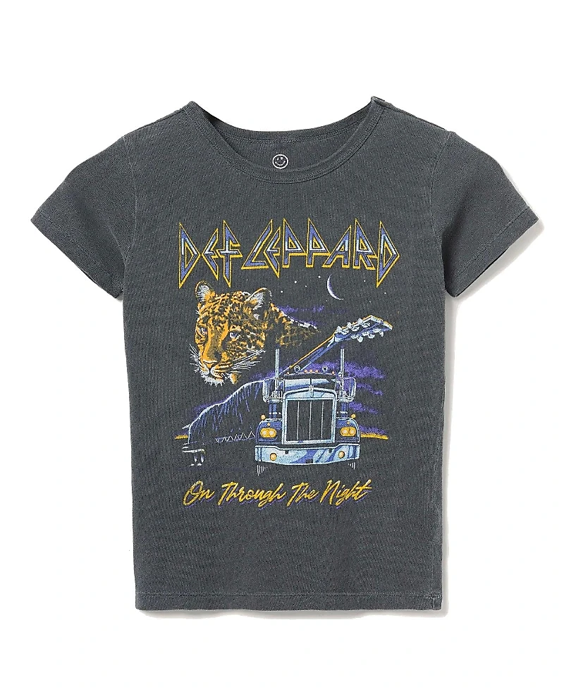 Junk Food Clothing Unisex Def Leppard Through The Night Tee - Little Kid, Big Kid