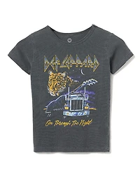 Junk Food Clothing Unisex Def Leppard Through The Night Tee - Little Kid, Big Kid