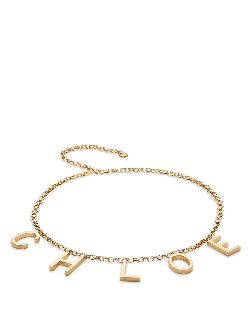 Chloe Logo Letter Chain Belt