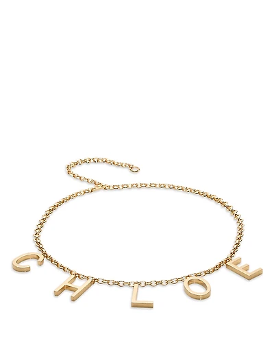 Chloe Logo Letter Chain Belt