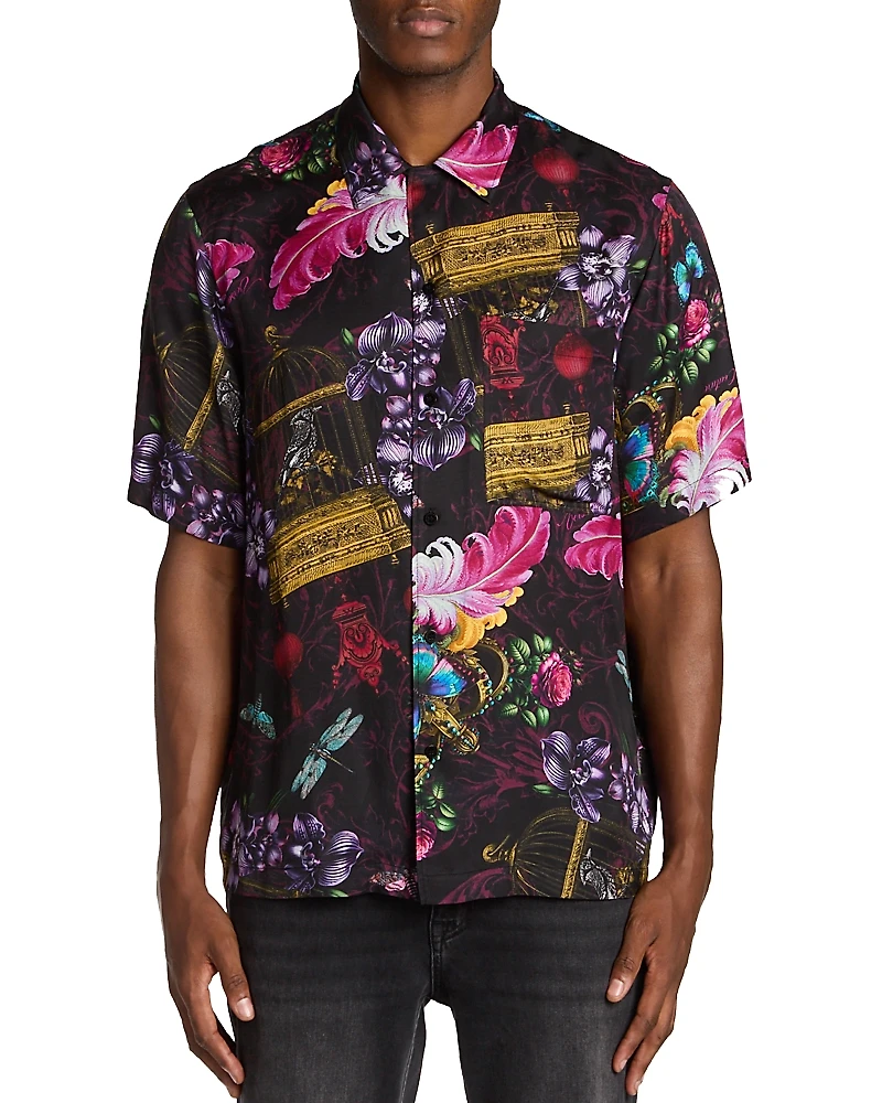 Versace Jeans Couture Printed Camp Shirt