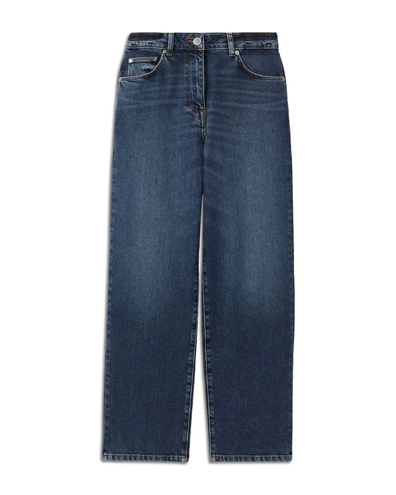 Selin Mid Rise Straight Jeans Blue