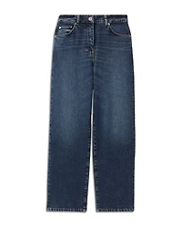 Selin Mid Rise Straight Jeans Blue