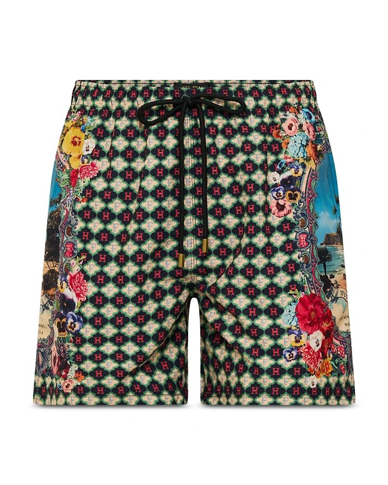 Printed Mid Length 12" Boardshorts