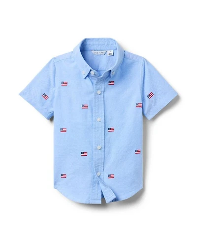 Boys' Embroidered Americana Flag Icon Shirt - Little Kid, Big Kid