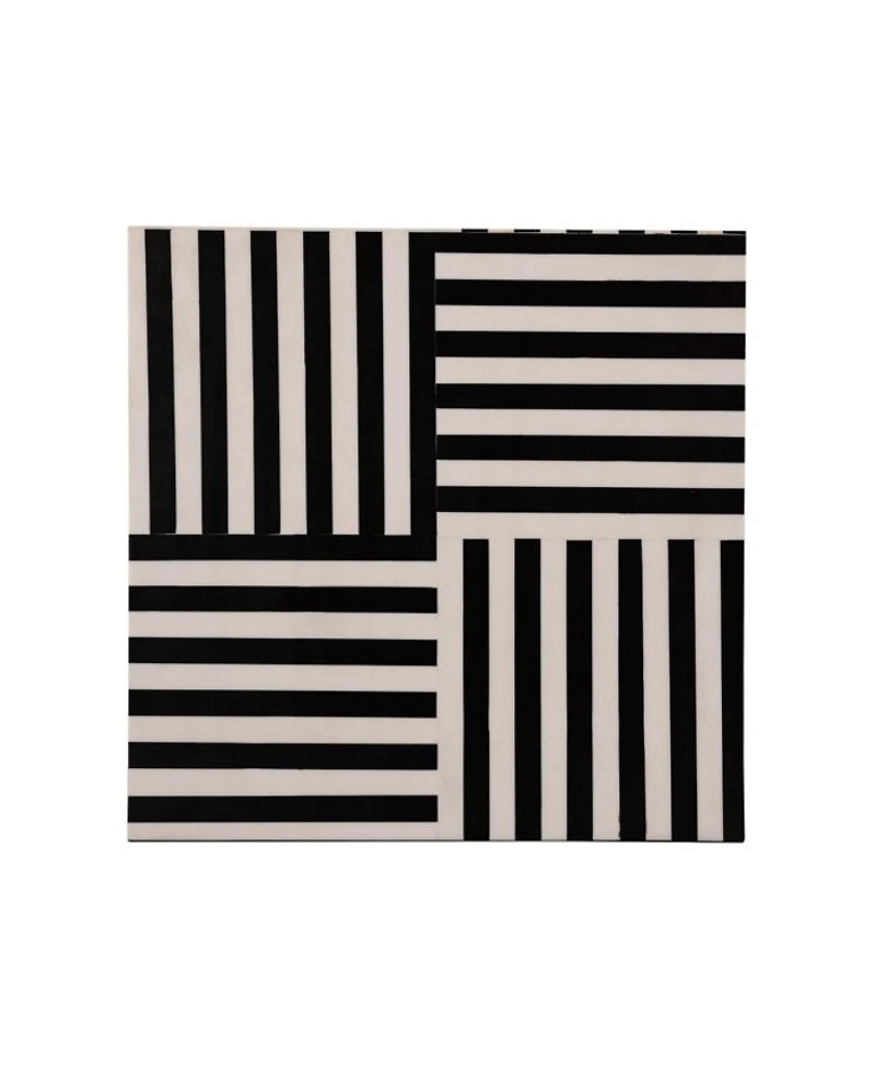 Cube Side Table in Black and White