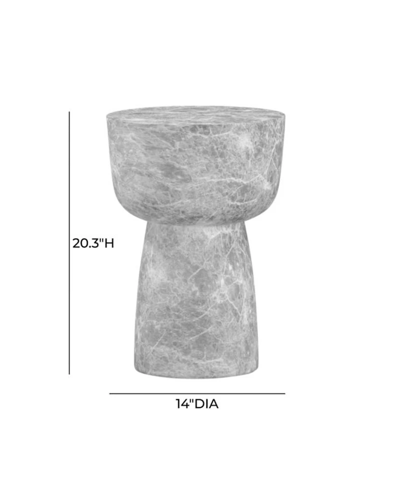 Charra Marble Indoor/Outdoor Side Table