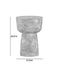 Charra Marble Indoor/Outdoor Side Table