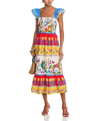 Aqua Flutter Maxi Dress - Exclusive