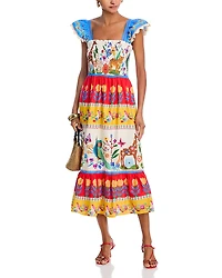 Aqua Flutter Maxi Dress - Exclusive