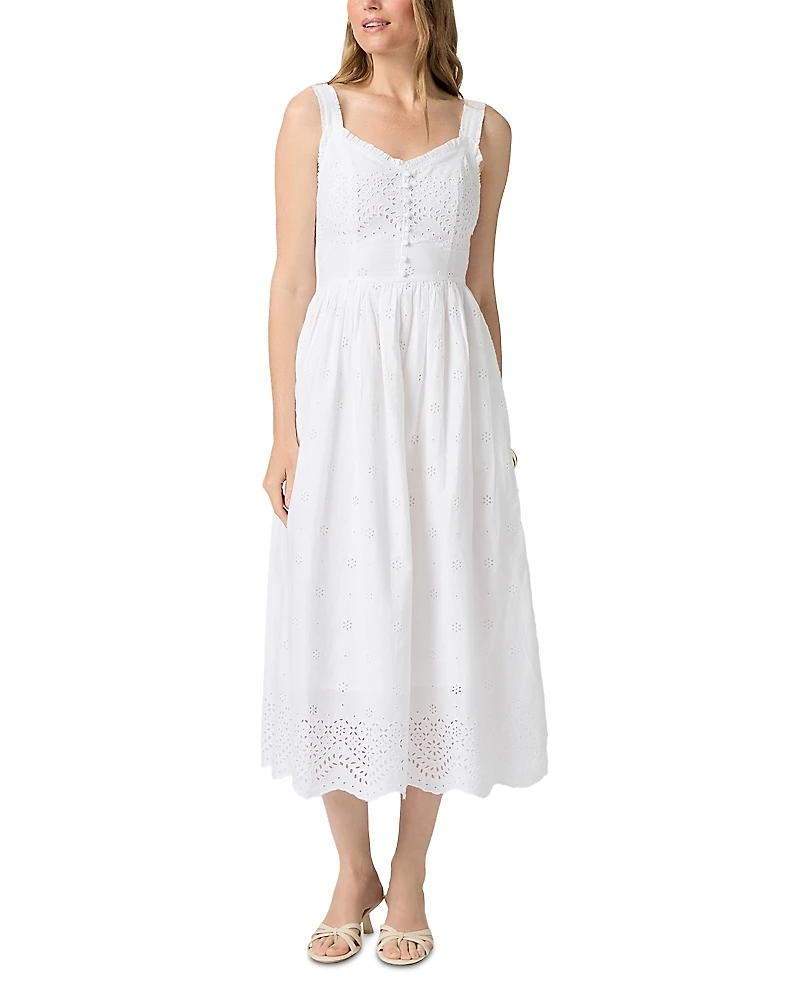 Paige Riesling Eyelet Midi Dress