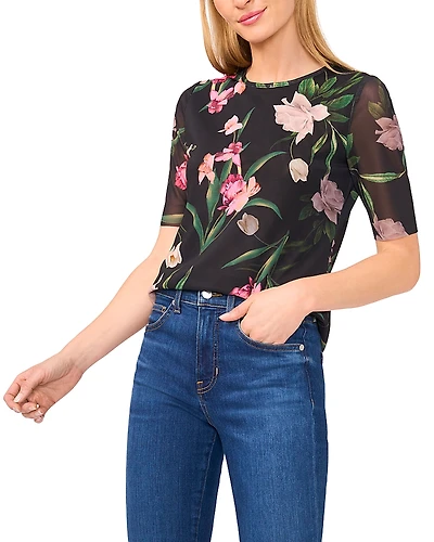 Ted Baker Printed Mesh Top