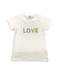 Lola + The Boys Girls' Gem Studded Love Tee - Little Kid, Big Kid
