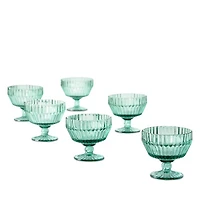 Archie Verde Footed Dessert Bowl, Set of 6
