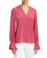 Santorelli Rue Silk Long Sleeve Blouse