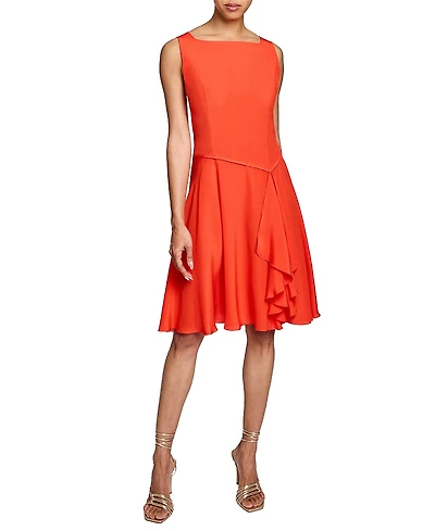 Santorelli Emmy Sleeveless Ruffled Dress