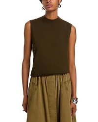 Cashmere Crewneck Shell Sweater