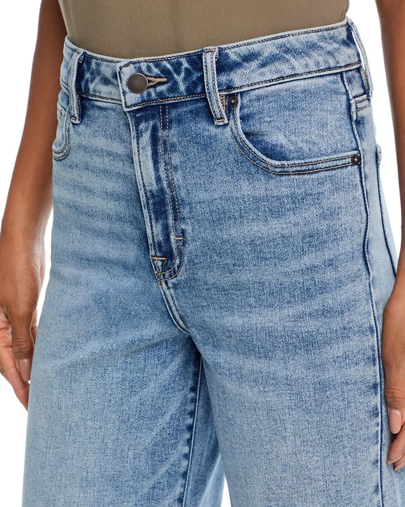High Rise Wide Leg Jeans Medium Wash - Exclusive