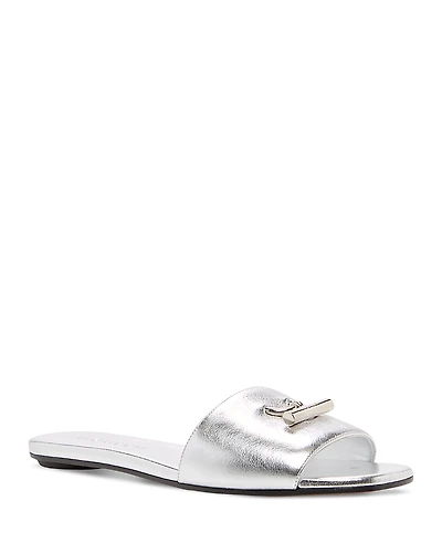 McQueen Women's Leather Slide Sandals