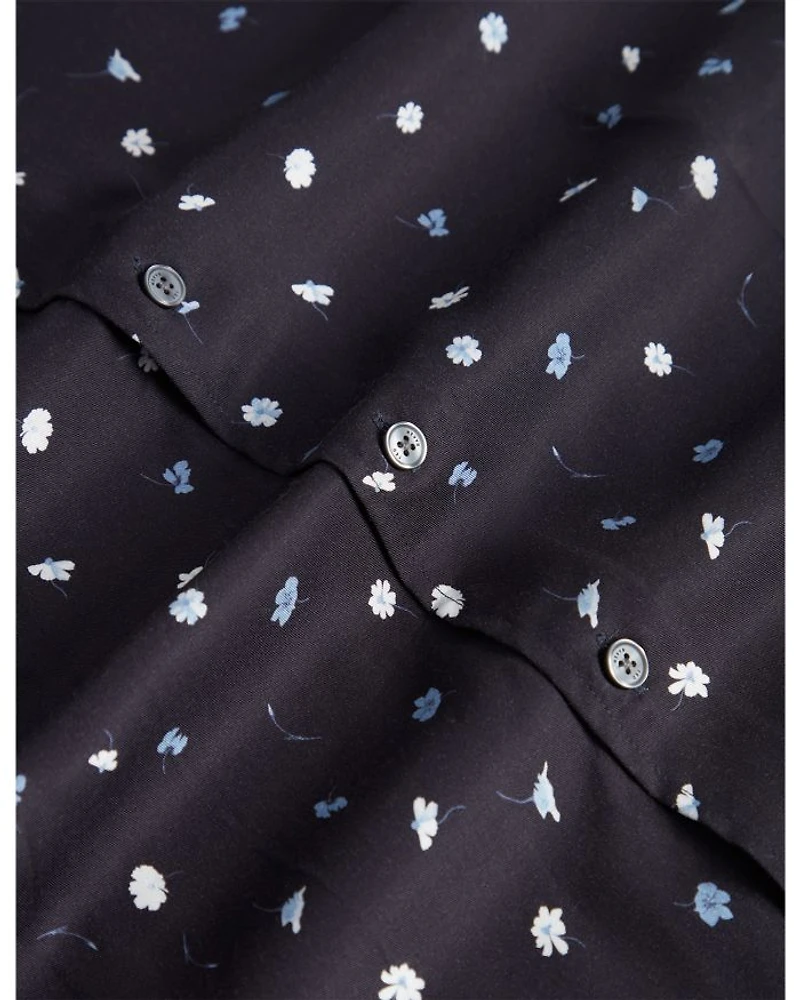 Wold Floral Scarf Print Shirt
