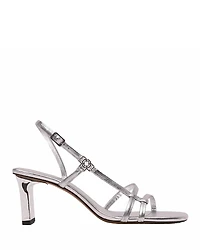 Maje Women's Metallic Strappy Heeled Sandals