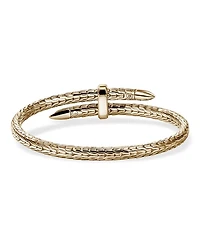 14K Yellow Gold Spear Flex Cuff Bypass Bracelet