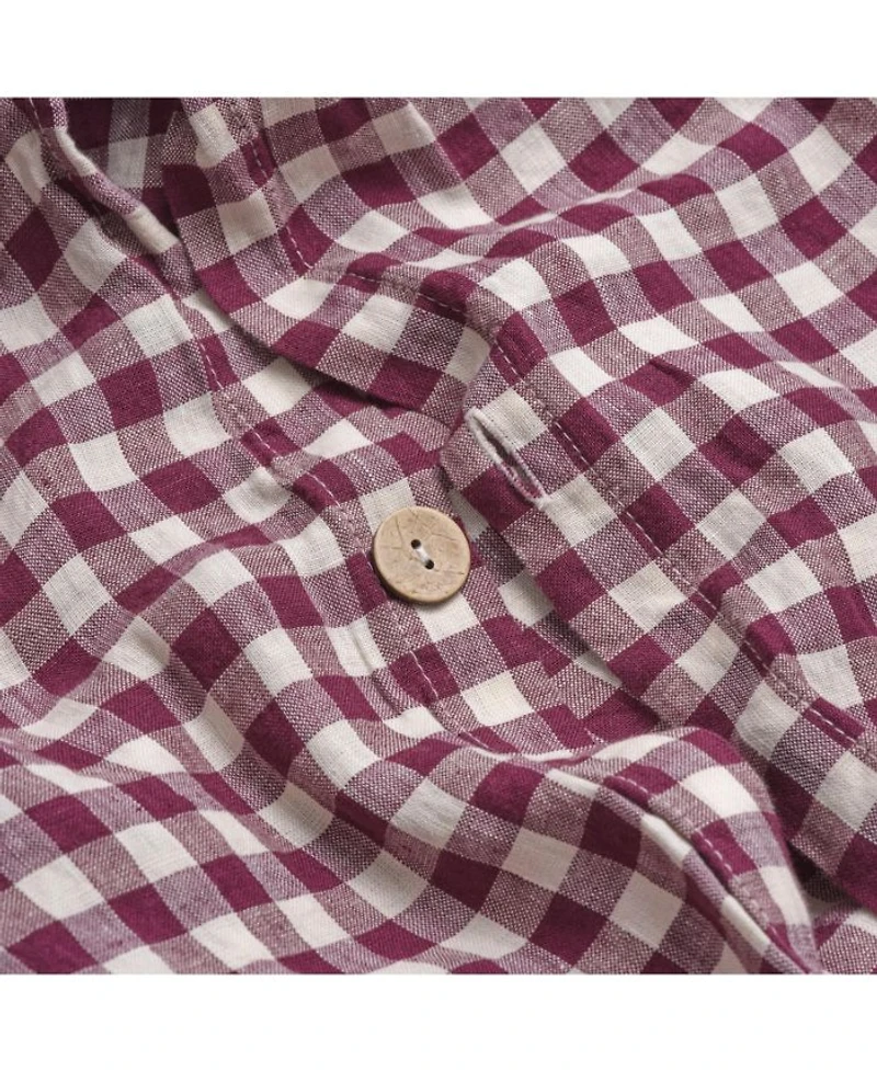 Gingham Linen Duvet Cover