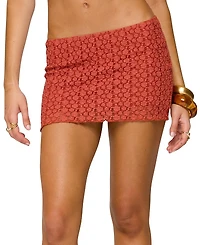Edikted Josephina Textured Floral Mini Skirt