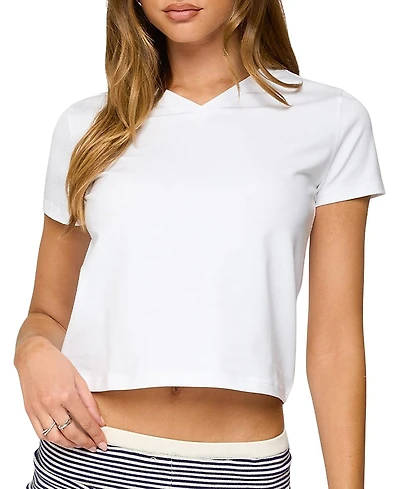 Edikted Ornella V Neck T Shirt