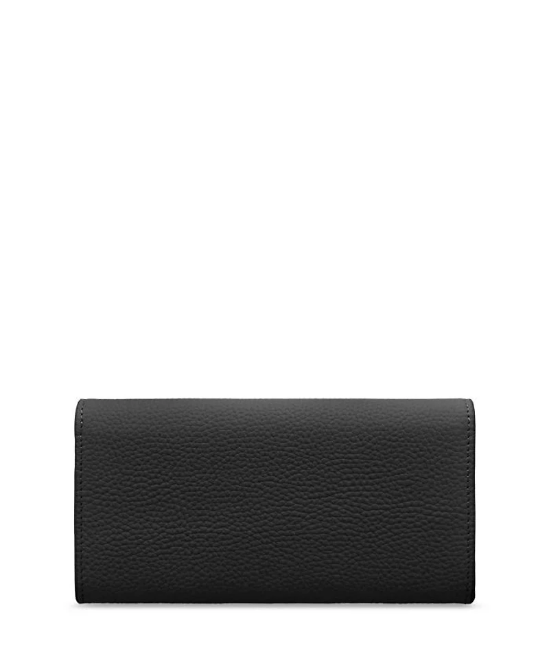Long Leather Flap Wallet