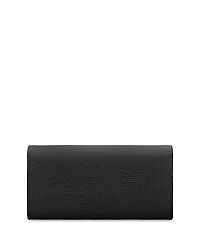 Long Leather Flap Wallet
