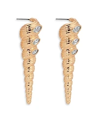 Cubic Zirconia Capri Shell Linear Drop Earrings