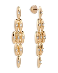 Baguette Cubic Zirconia Oval Dome Statement Earrings