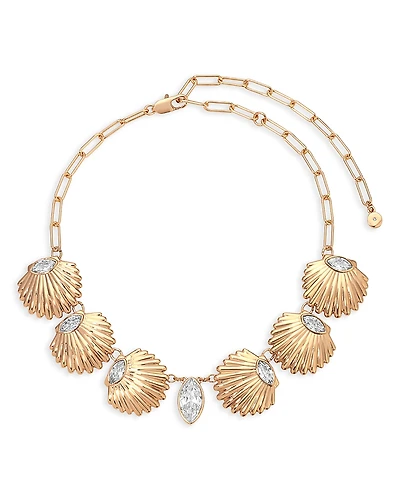Ettika Santorini Cubic Zirconia Shell Choker Necklace
