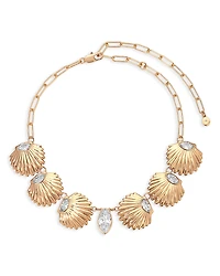 Ettika Santorini Cubic Zirconia Shell Choker Necklace