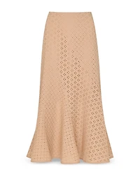 Embroidered Midi Skirt