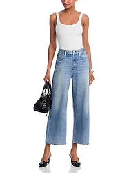 Miramar Andi High Rise Wide Leg Cotton Terry Sweatpant Jeans Scarlet