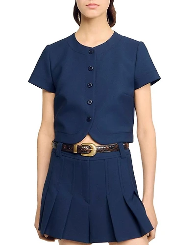 Buttoned Cropped Top