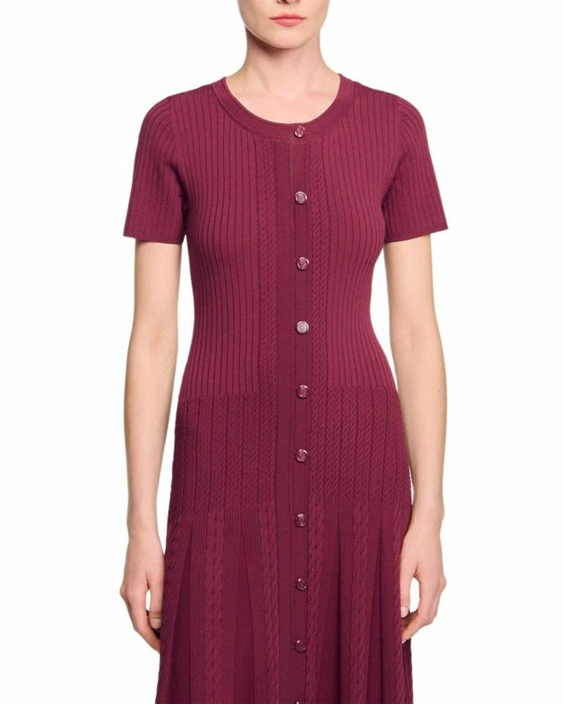 Short Sleeve Knit Maxi Dress