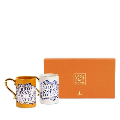 Ruan Hoffmann Bonjour Mugs, Set of 2
