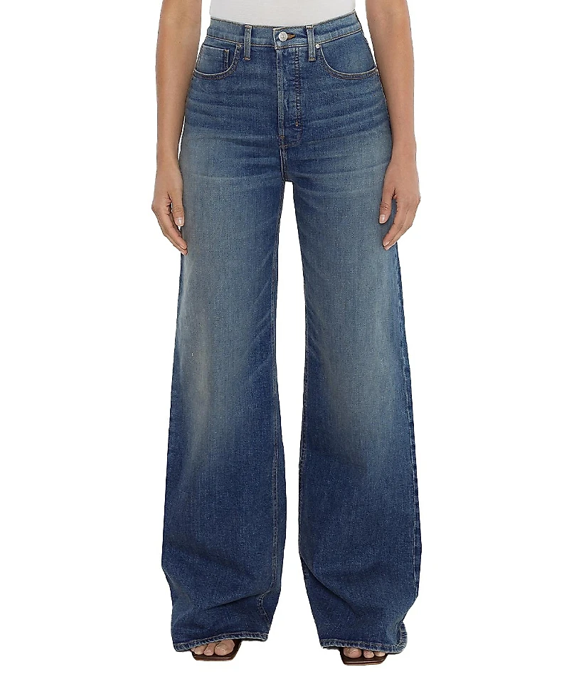 Rudes Denim High Rise Phoenix Wide Leg Jeans