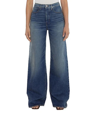Rudes Denim High Rise Phoenix Wide Leg Jeans